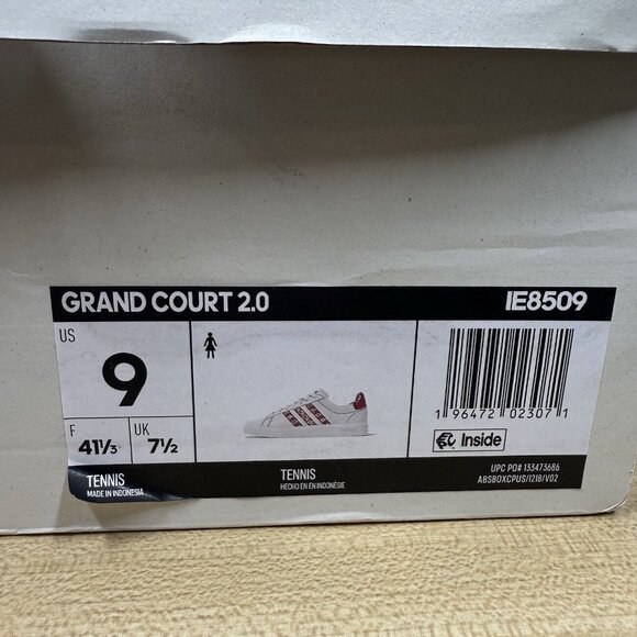Adidas x Farm Rio Women's Grand Court 2.0 Tennis Shoe Sneaker White Size 9 - Picture 13 of 13